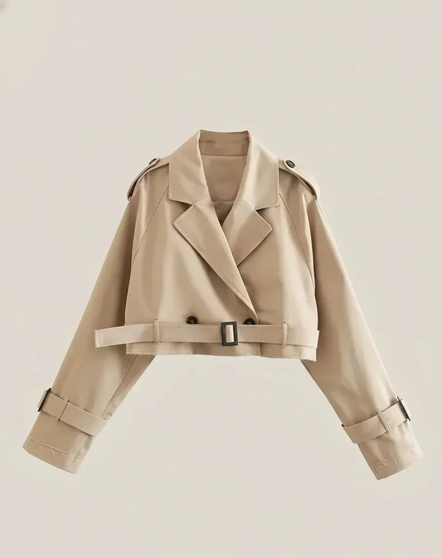 The Vivafem Cropped Trench – Minimal Luxe Edition