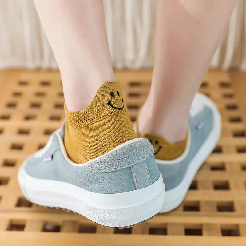 Cozy Socks – VivaSmile 10 Pairs of Smiley Heel Ankle Socks