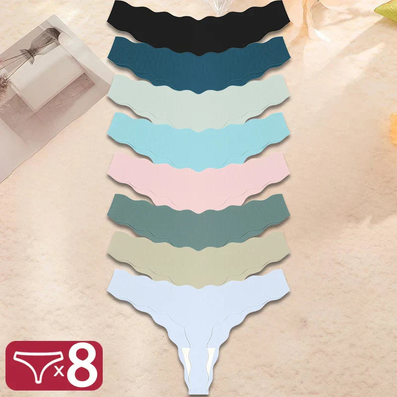 Seamless Thong Set – VivaSkin 8-Pack Breathable Comfort