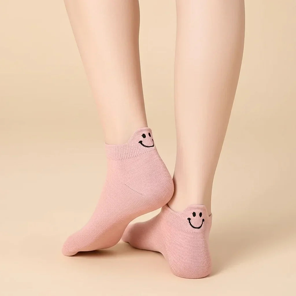 Cozy Socks – VivaSmile 10 Pairs of Smiley Heel Ankle Socks
