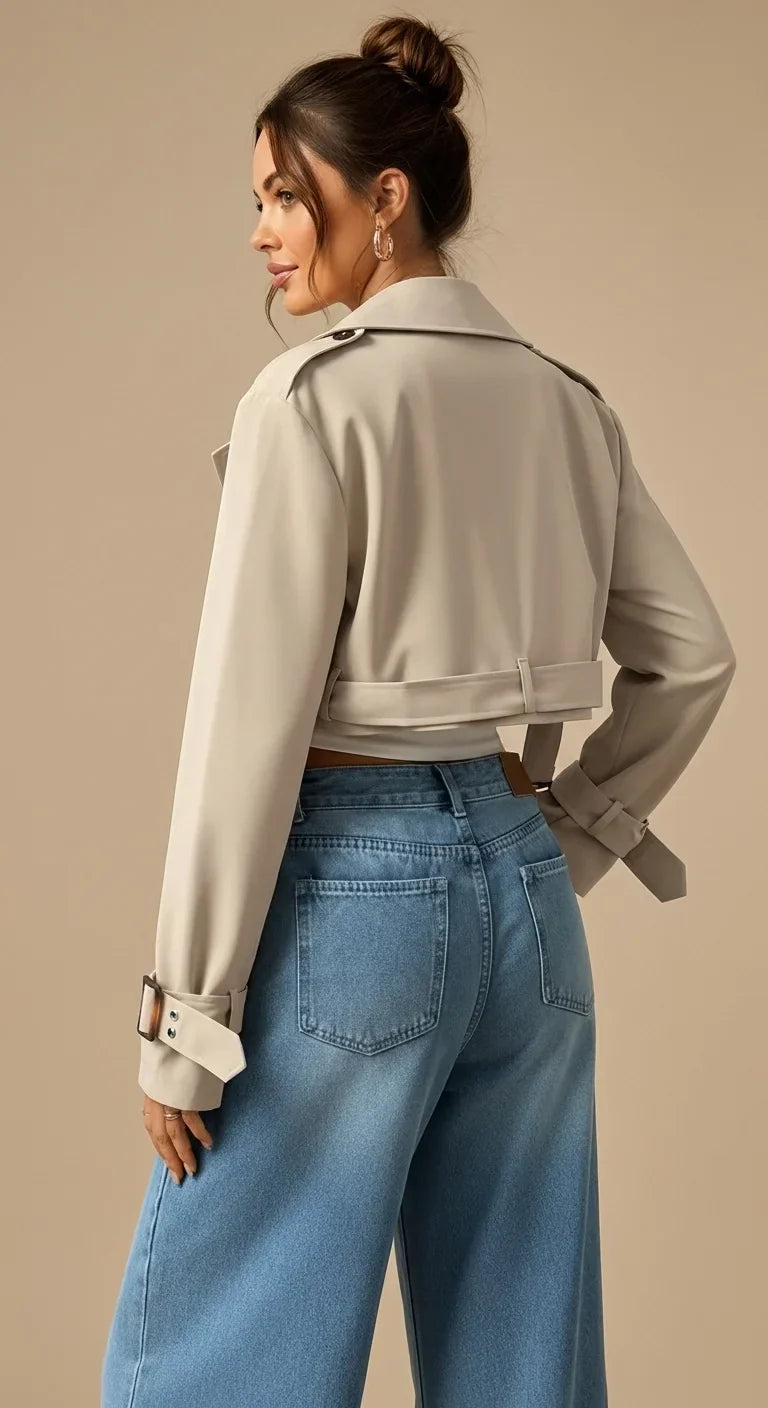 The Vivafem Cropped Trench – Minimal Luxe Edition