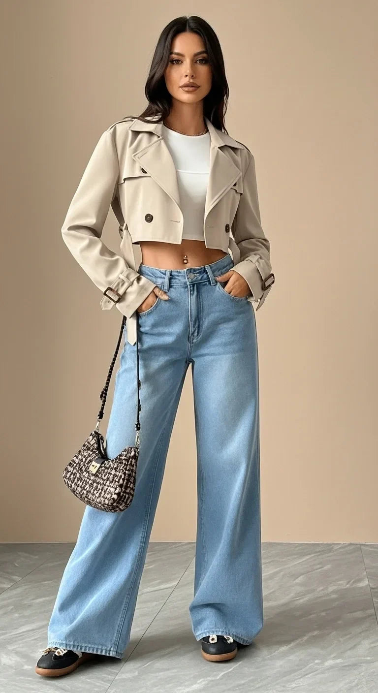 The Vivafem Cropped Trench – Minimal Luxe Edition