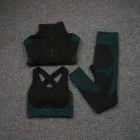3pcs peacock green