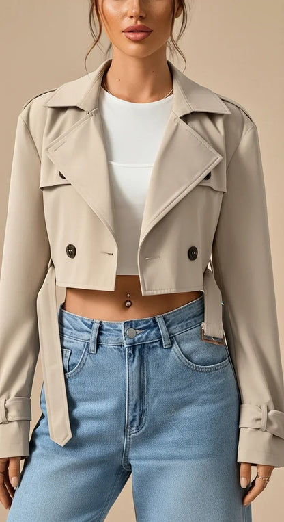 The Vivafem Cropped Trench – Minimal Luxe Edition
