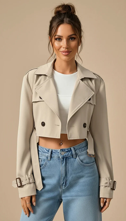 The Vivafem Cropped Trench – Minimal Luxe Edition