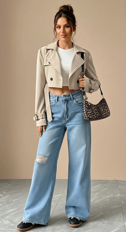 The Vivafem Cropped Trench – Minimal Luxe Edition
